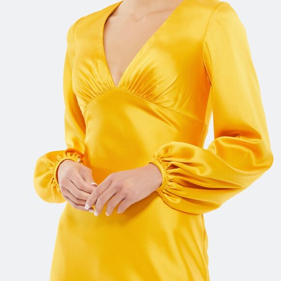 Mac Duggal Yellow Maxi Dress - Picture 3 of 3
